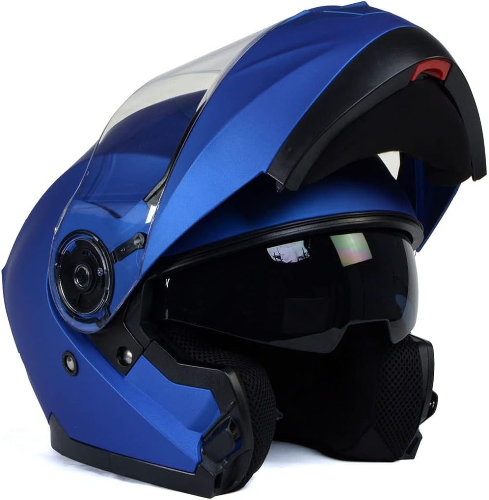 Advanced Motorcycle Modular Helmet Biker w/ Drop Down Visor - Medium
