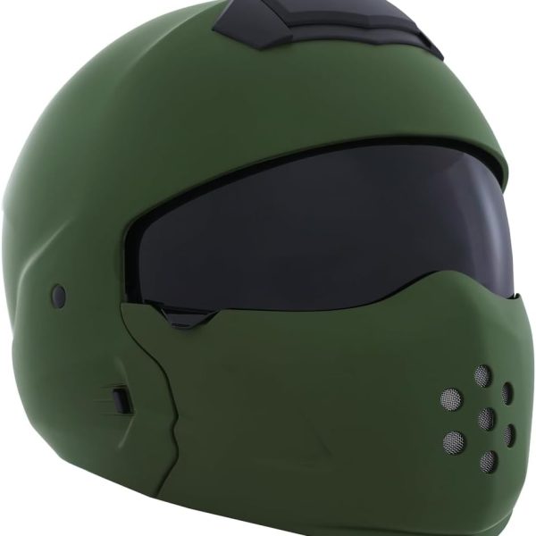 3/4 Open Face Motorbike Motorcycle Helmet Full Face Modular Helmets with Visor for Mens and Womens Street Bike Cruiser Scooter DOT Approved