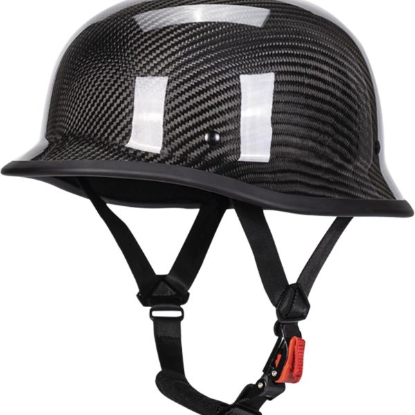 Vintage Motorcycle Half, Carbon Fiber Open Face Retro Motorcycle, German Style Half Shell  Helmet