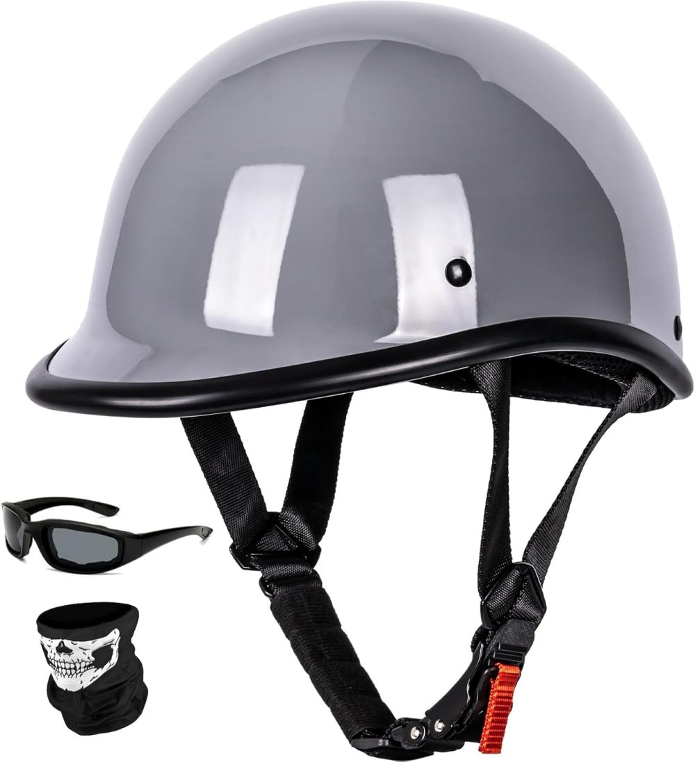 Vintage Motorcycle Half Helmet - Lightweight Low Profile Open-Face Half-Face Helmet –  Approved