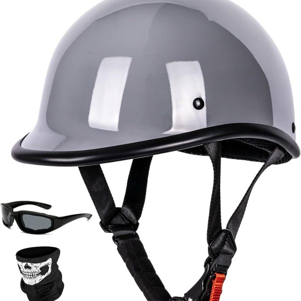 Vintage Motorcycle Half Helmet - Lightweight Low Profile Open-Face Half-Face Helmet –  Approved